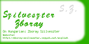 szilveszter zboray business card